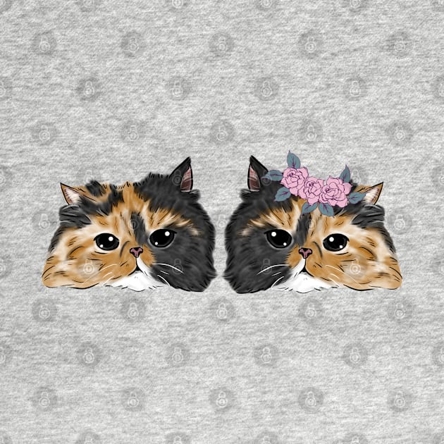 Twin Black Brown Cat Couple _ Bunniesmee by GambarGrace